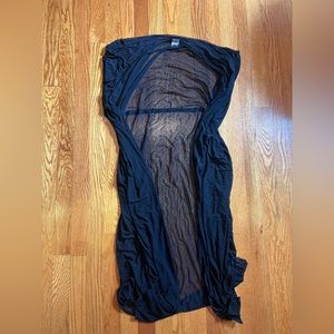 Black sheer bathing suit cover up